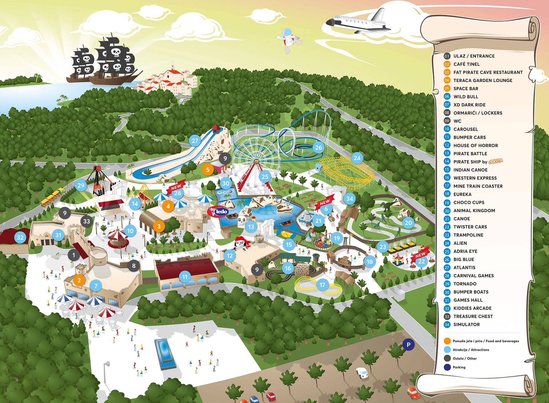 Funpark Biograd Map